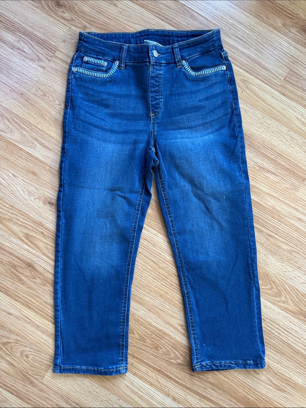 D&Co Knit Stitch Cropped Stretch Jeans ✨ size 6